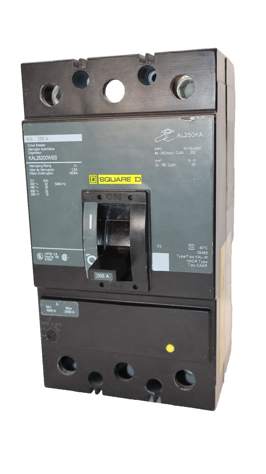 Square D KAL26200WBB Used