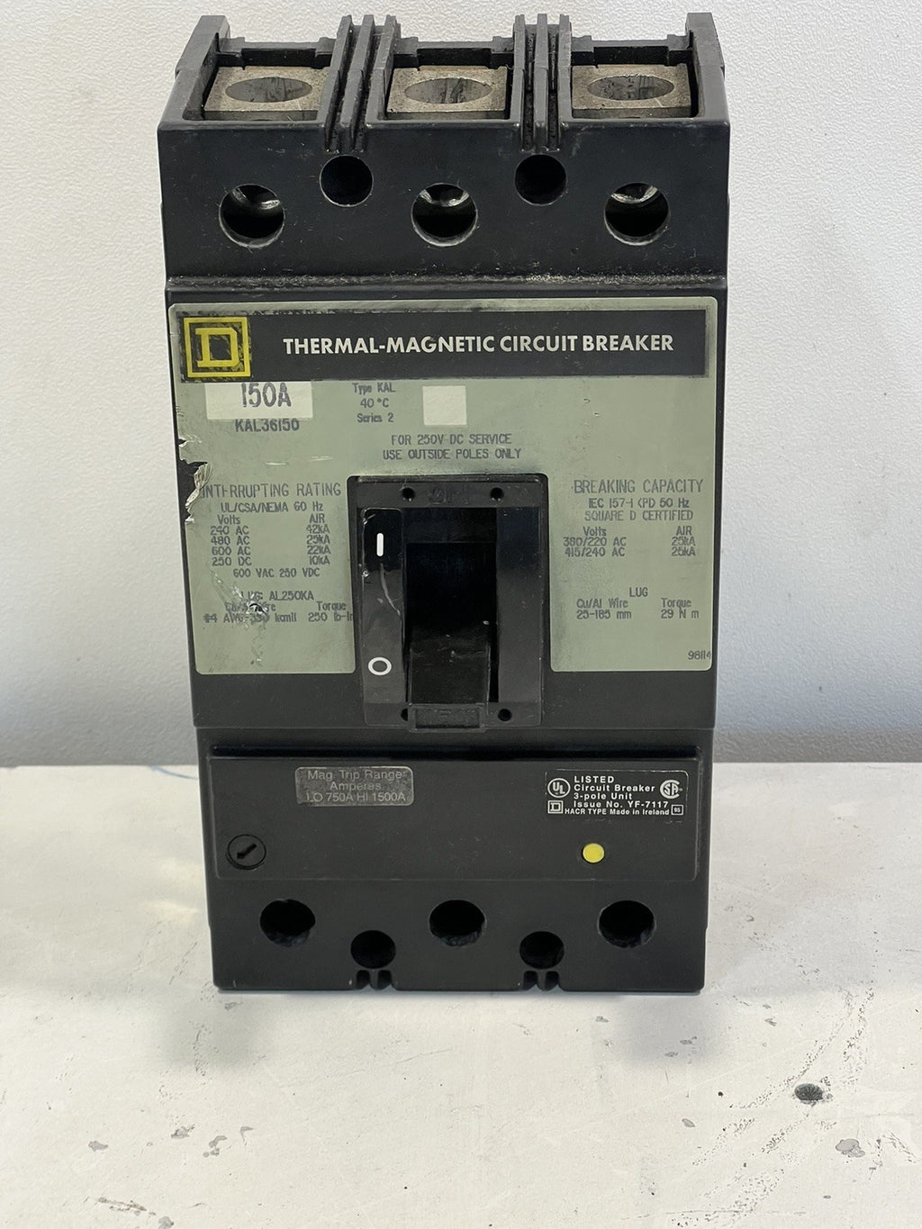 Square D KAL36150 Used