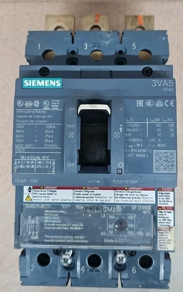 Siemens 3VA5215-6EC31-0AA0 Used
