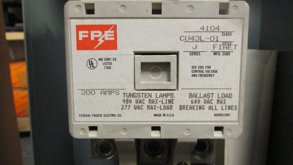 Federal Pacific CA43L-01 New