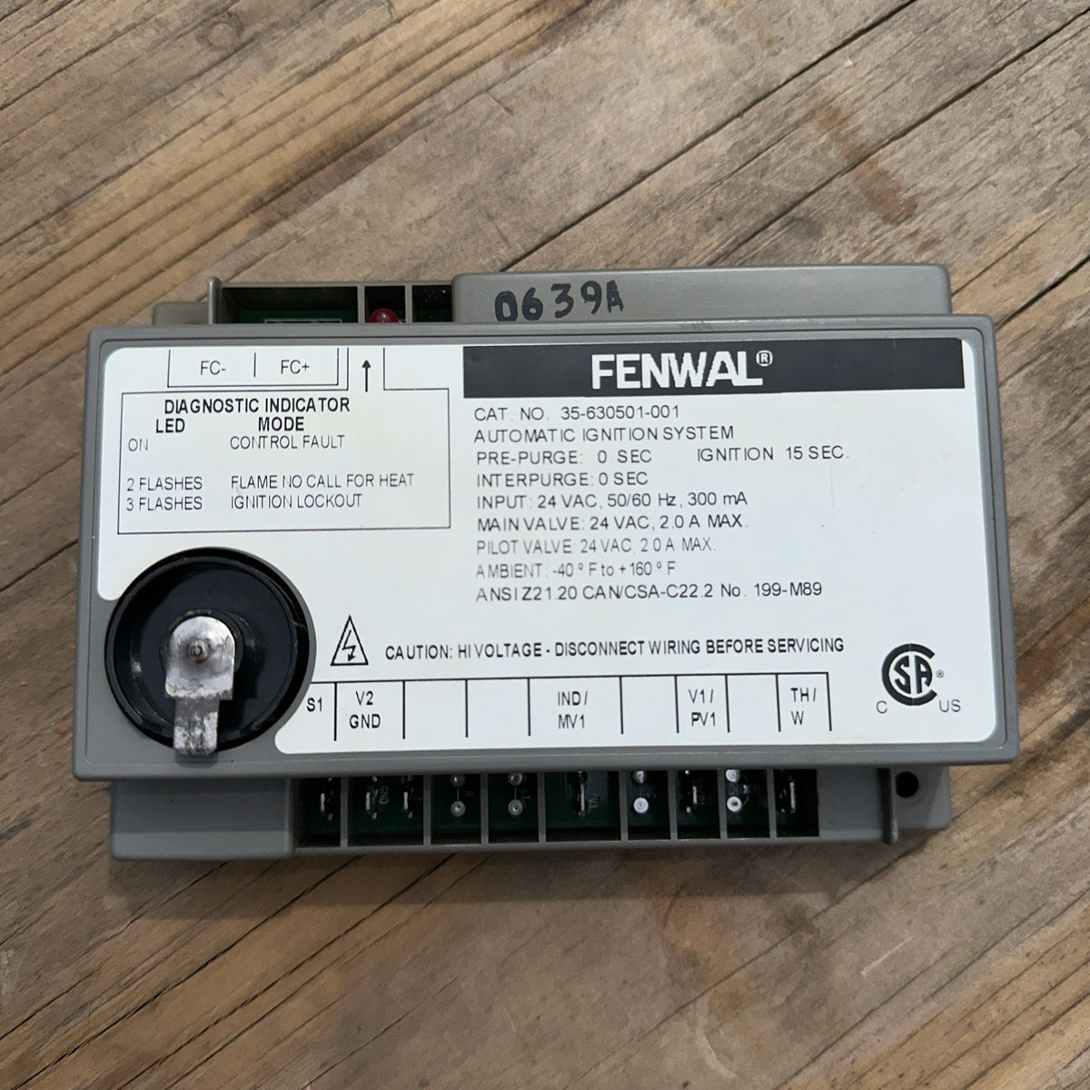 Fenwal 35-630501-001 Used