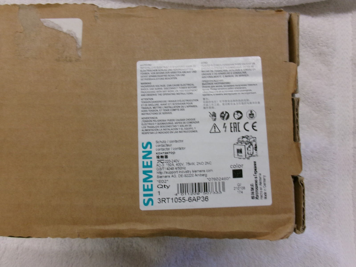 Siemens 3RT1055-6AP36 New