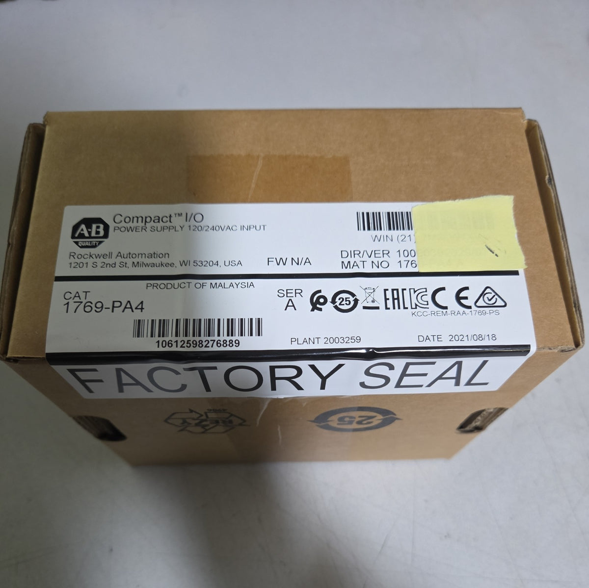 Allen-Bradley 1769-PA4 New