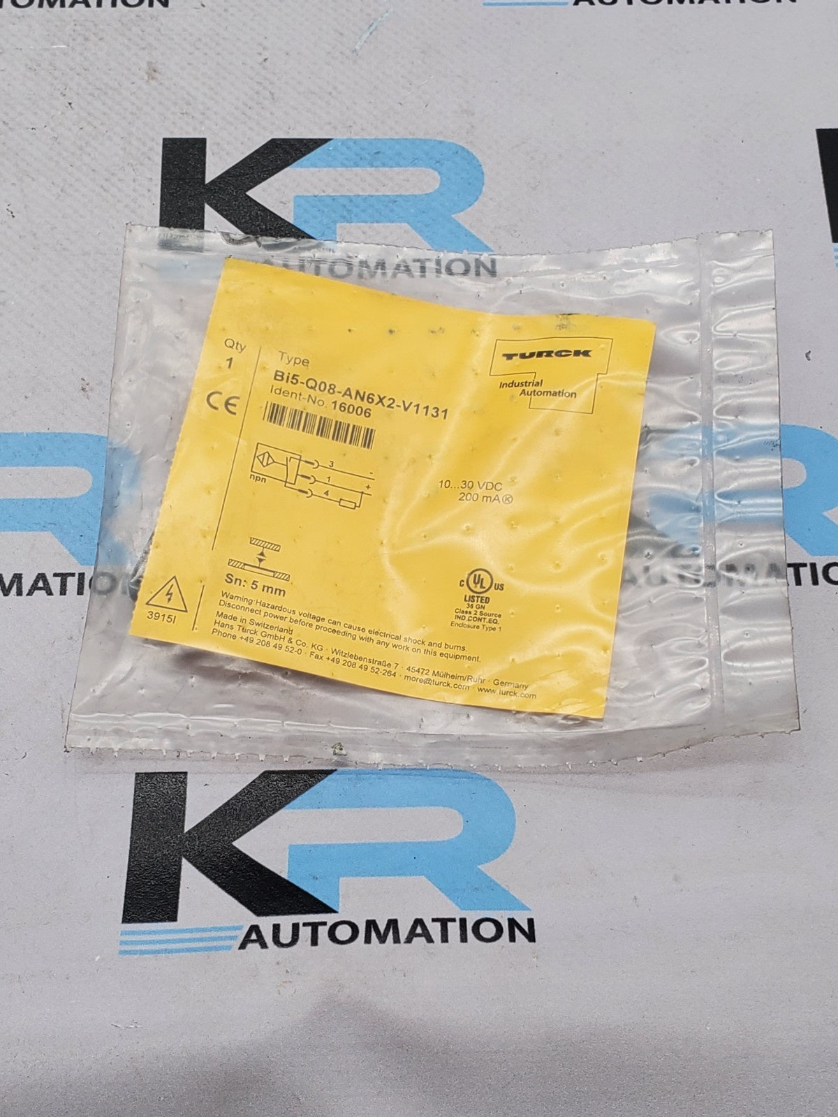Turck Bi5-Q08-AN6X2-V1131 New