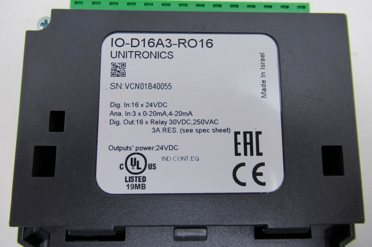 Unitronics UNITRONICS IO-D16A3-RO16 Used