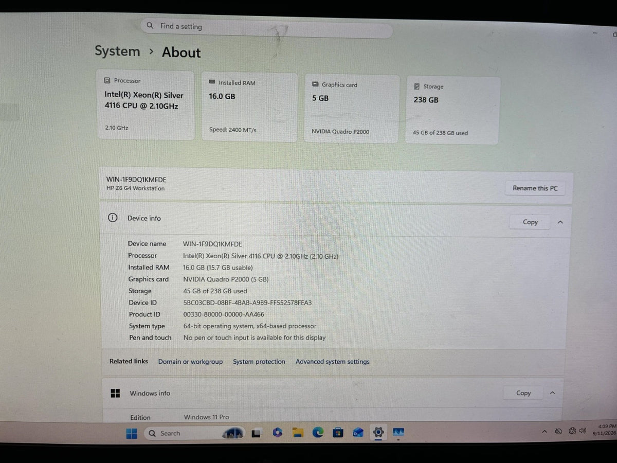 HP HP Z6 G4 Used