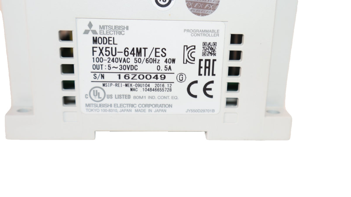 Mitsubishi Electric FX5U-64MT/ES Used