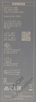 Siemens 6ES7 516-3AN01-0AB0 Used