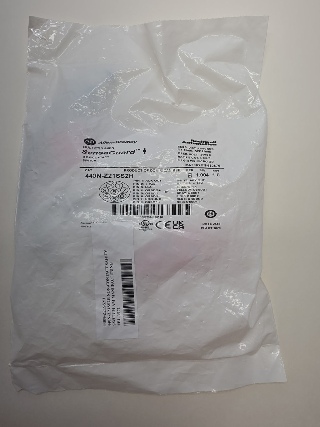 Allen-Bradley ALLEN-BRADLEY 440N-Z21SS2H SENSAGUARD New