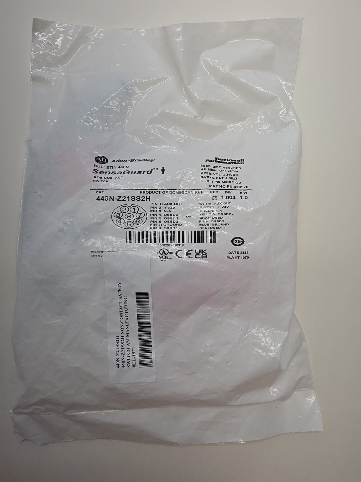 Allen-Bradley ALLEN-BRADLEY 440N-Z21SS2H SENSAGUARD New