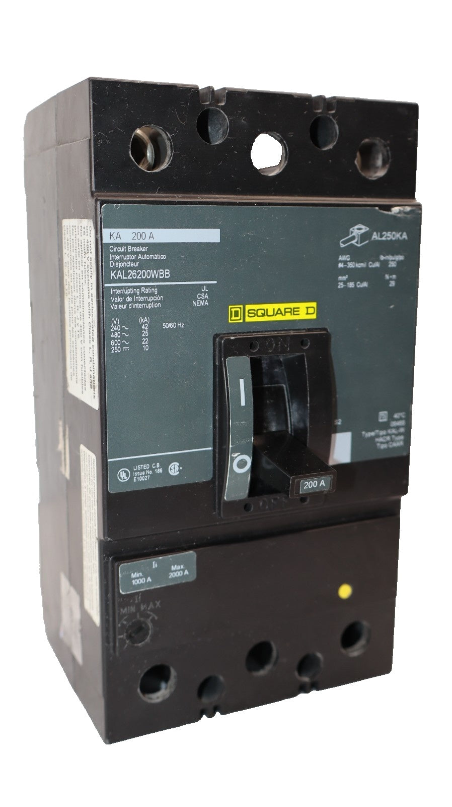 Square D KAL26200WBB Used