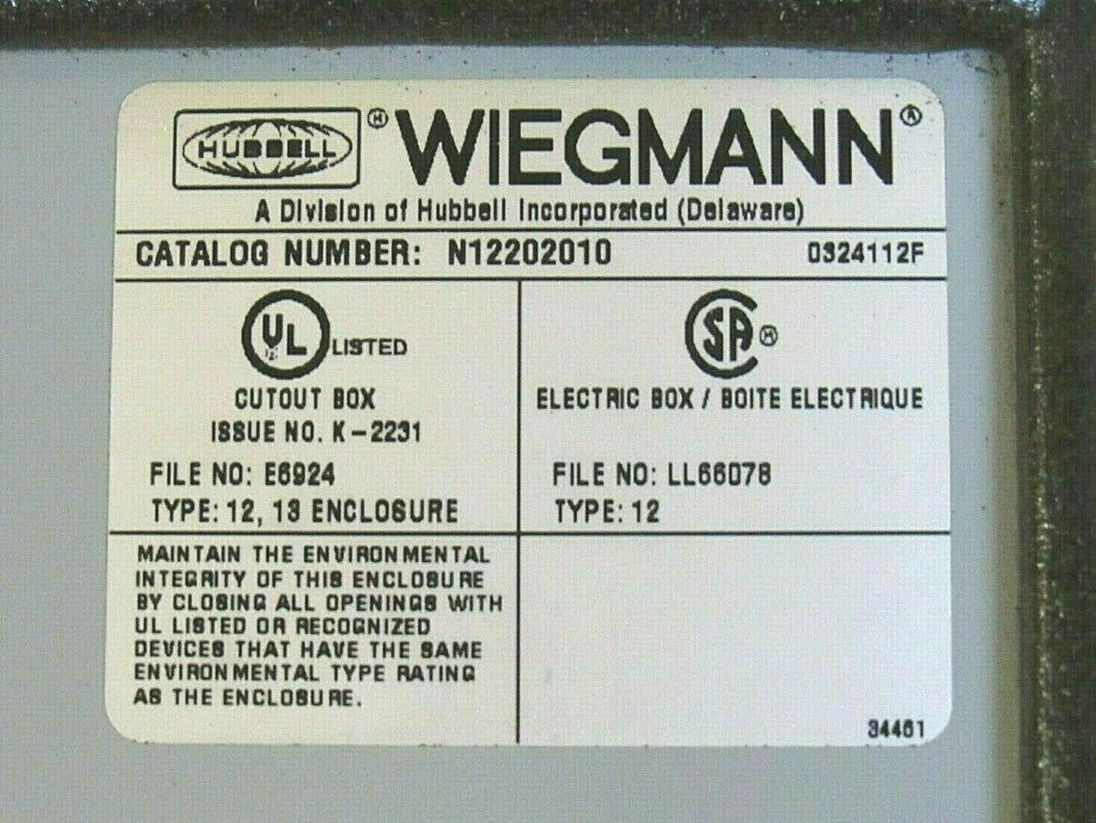 WIEGMANN N12202010 Used