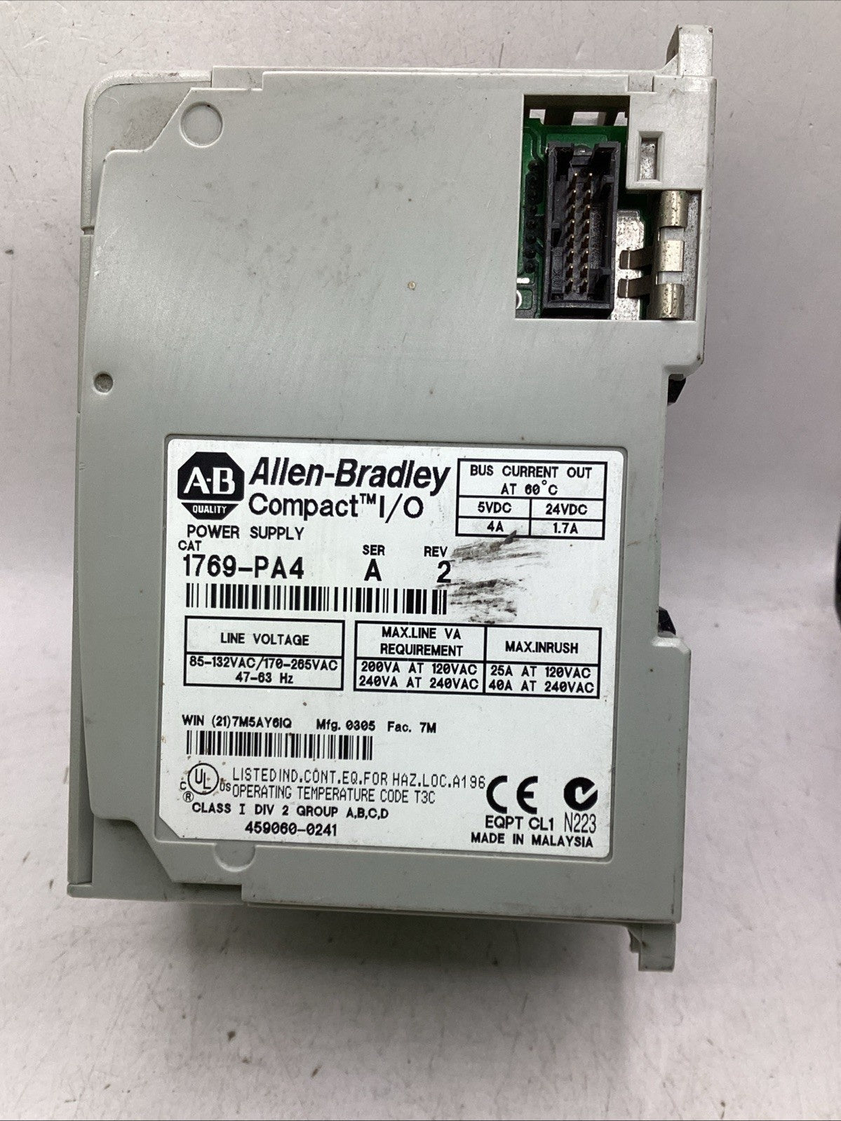 Allen Bradley 1769-PA4 Used