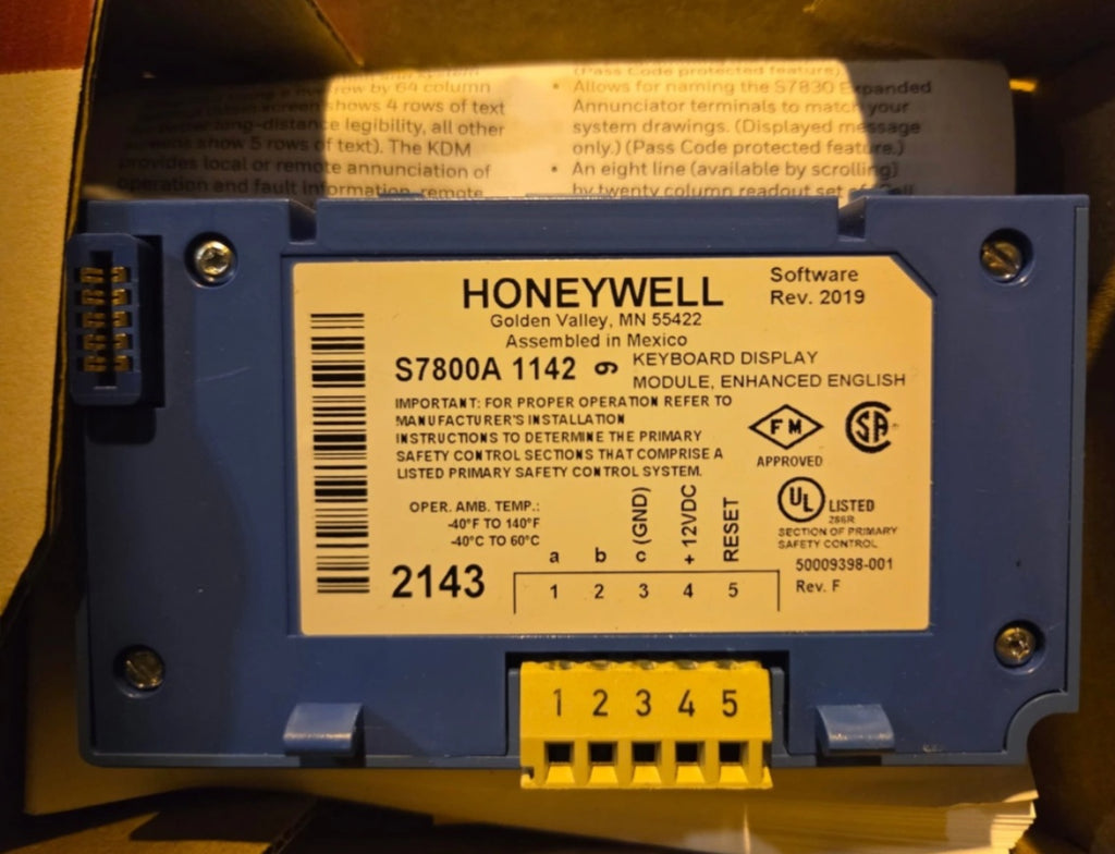 Honeywell S7800A1142 New