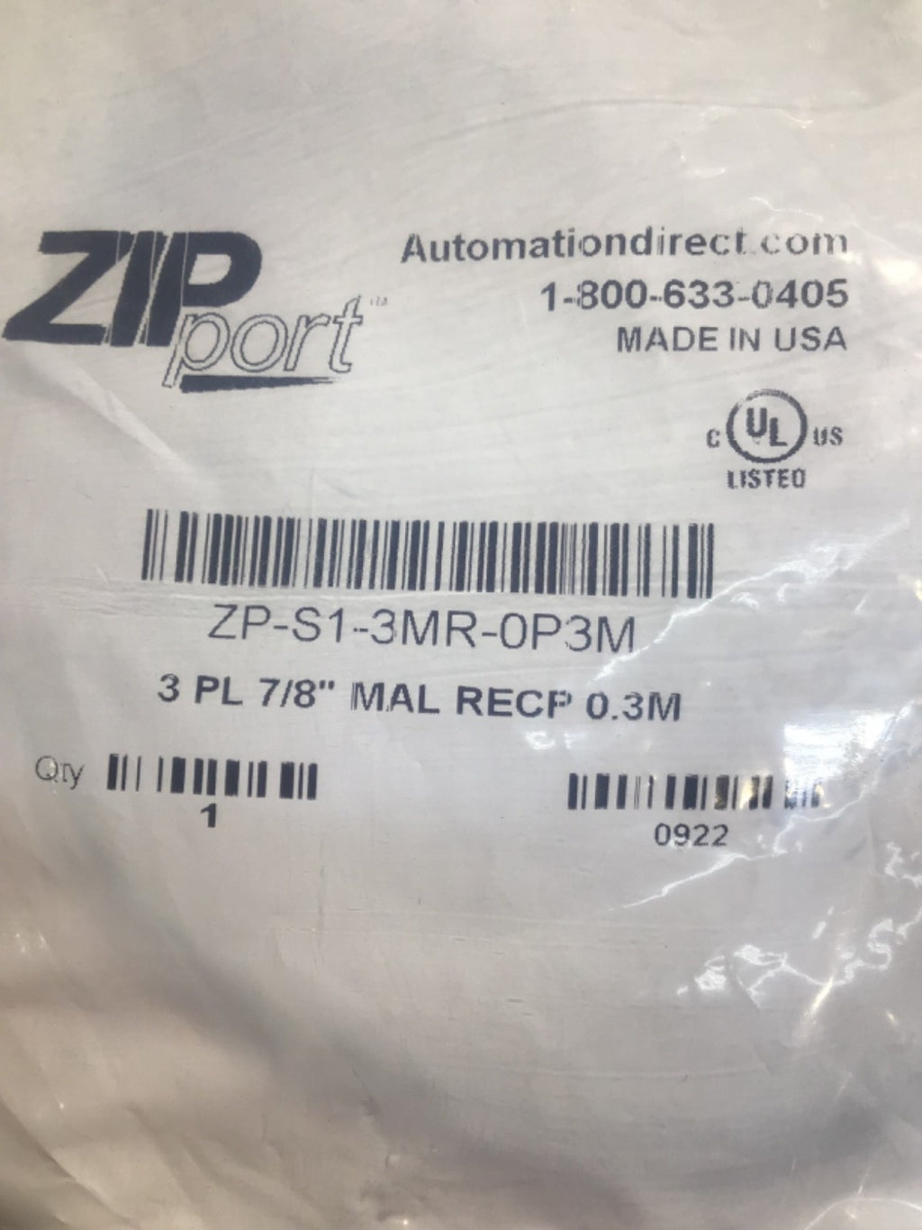 AUTOMATION DIRECT ZP-S1-3MR-0P3M New