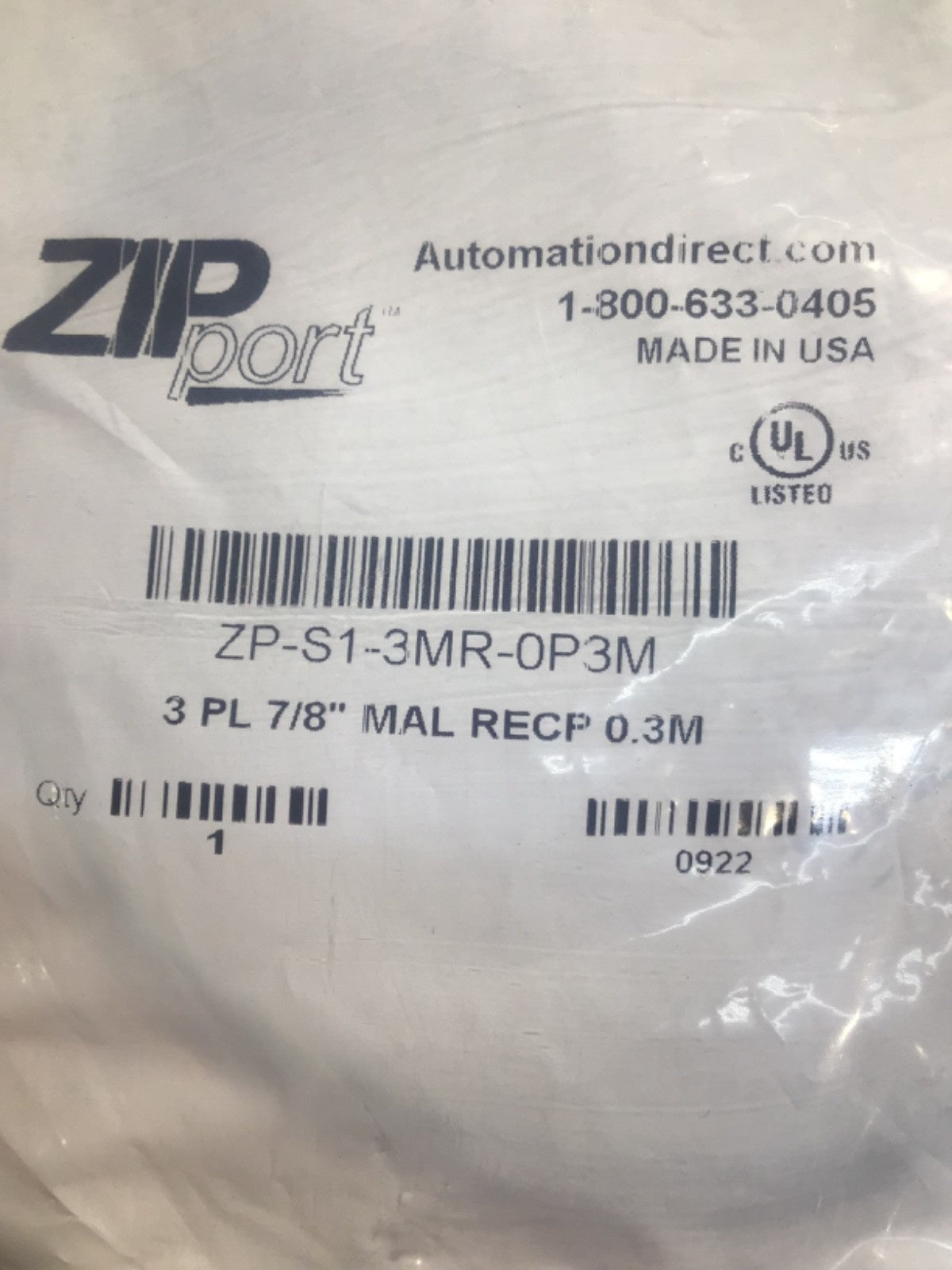 AUTOMATION DIRECT ZP-S1-3MR-0P3M New