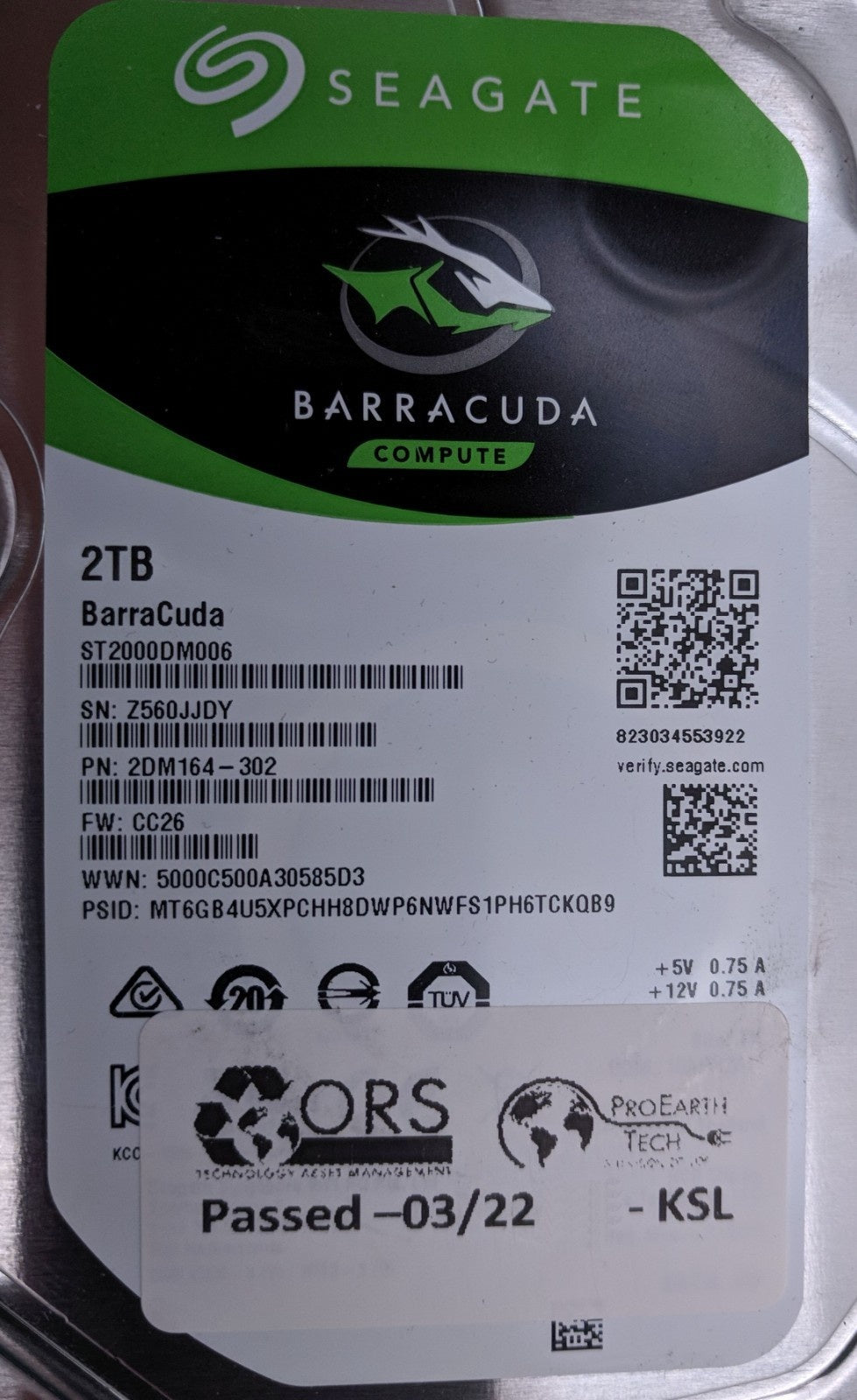 Seagate ST2000DM006 Used