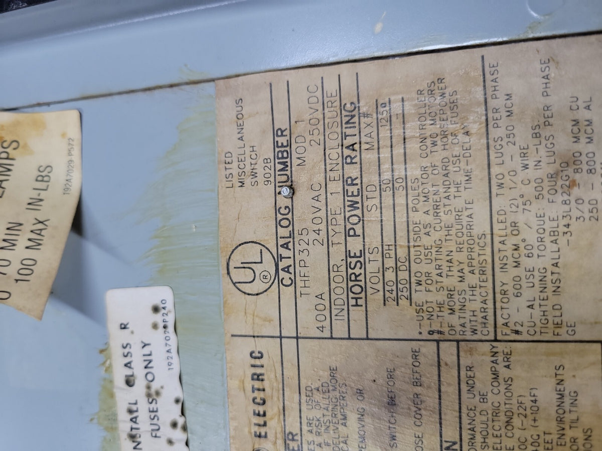 General Electric thfp325 Used