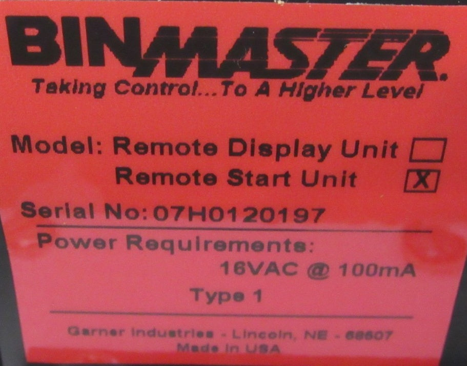 BINMASTER SMARTBOB/RSU Used