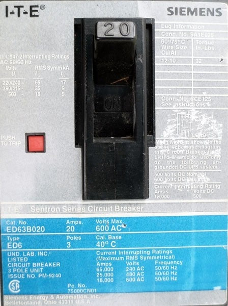 Siemens ED63B020 Used