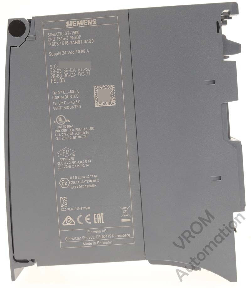 Siemens 6ES7 516-3AN01-0AB0 Used