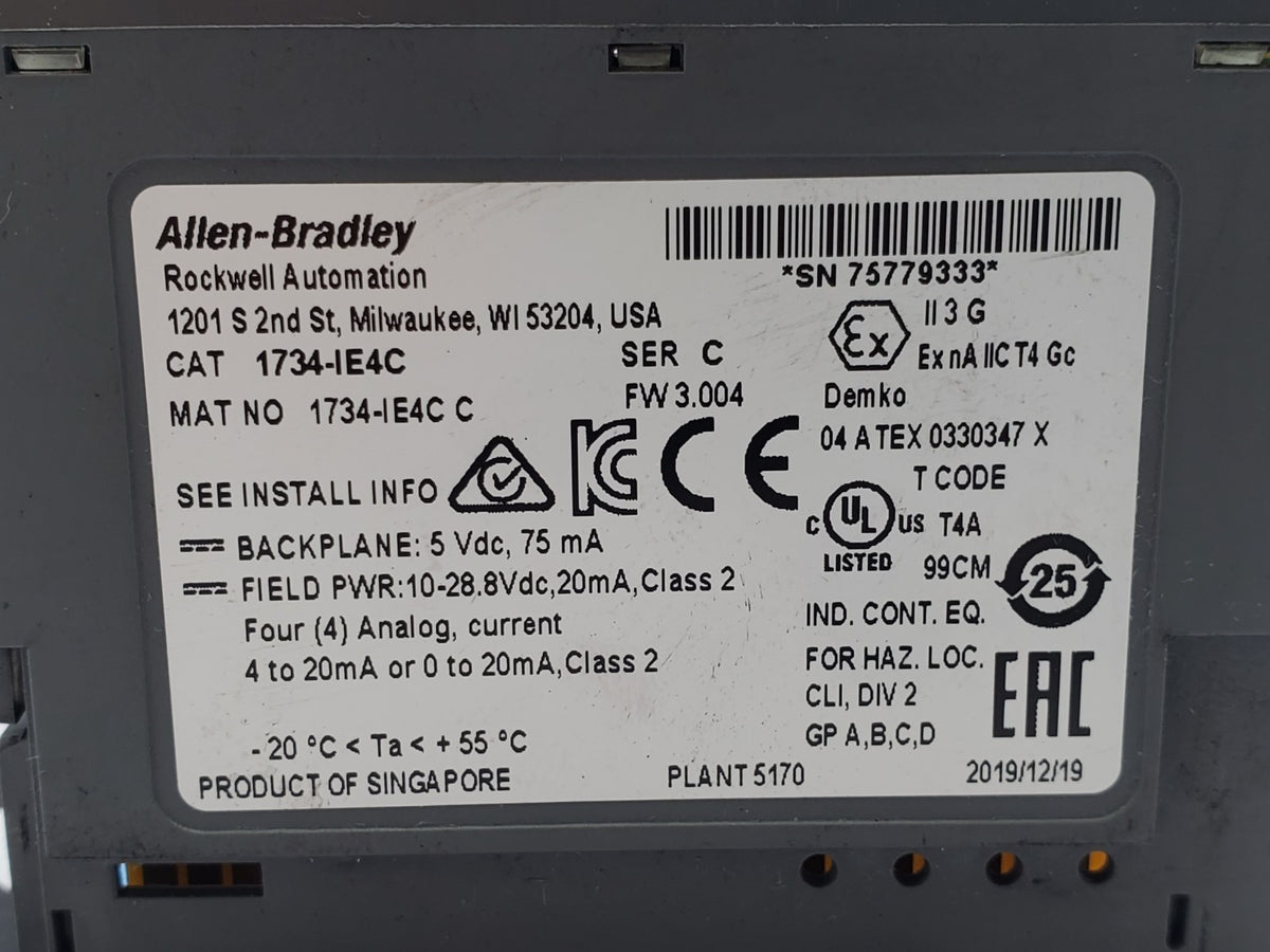 Allen-Bradley 1734-IE4C Used
