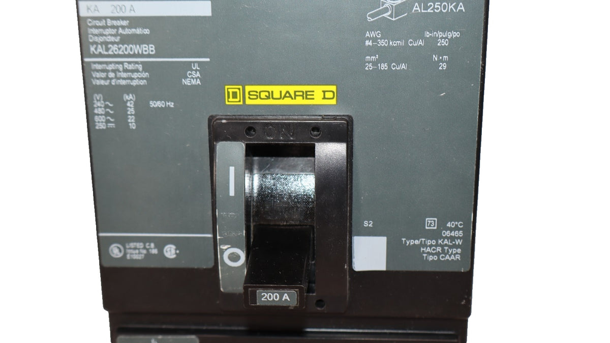Square D KAL26200WBB Used