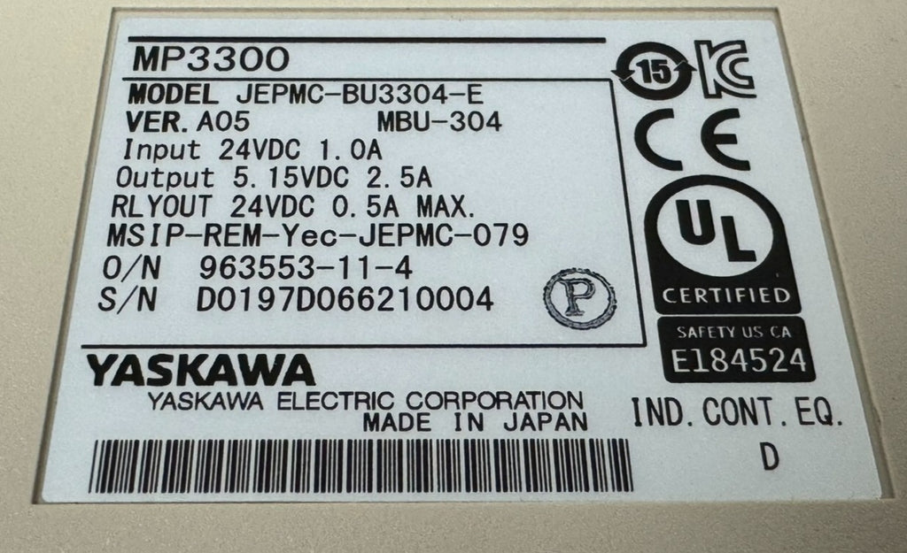 Yaskawa JEPMC-BU3304-E Used
