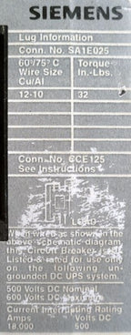 Siemens ED63B020 Used