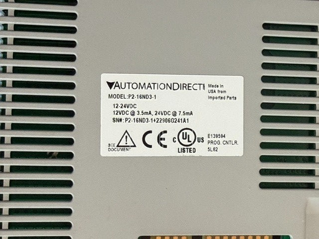 AutomationDirect P2-16ND3-1 Used