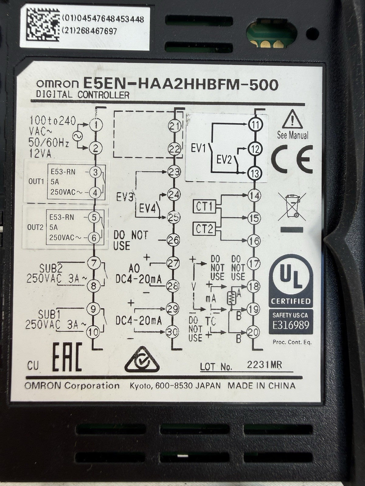 Omron E5EN-H Used