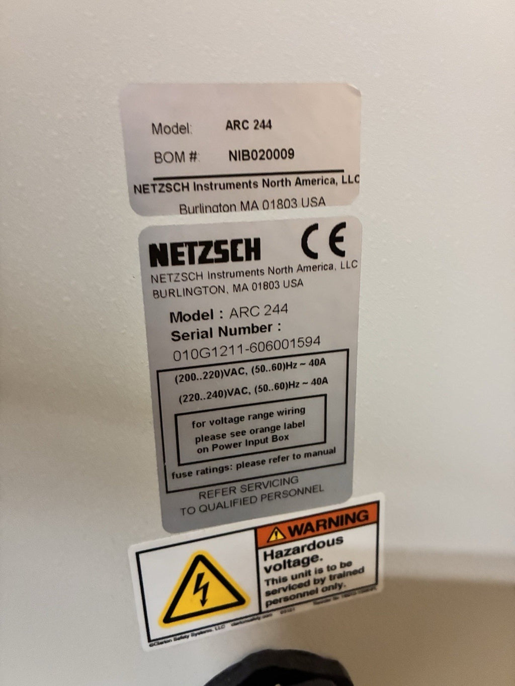 Netzsch ARC 244 Used