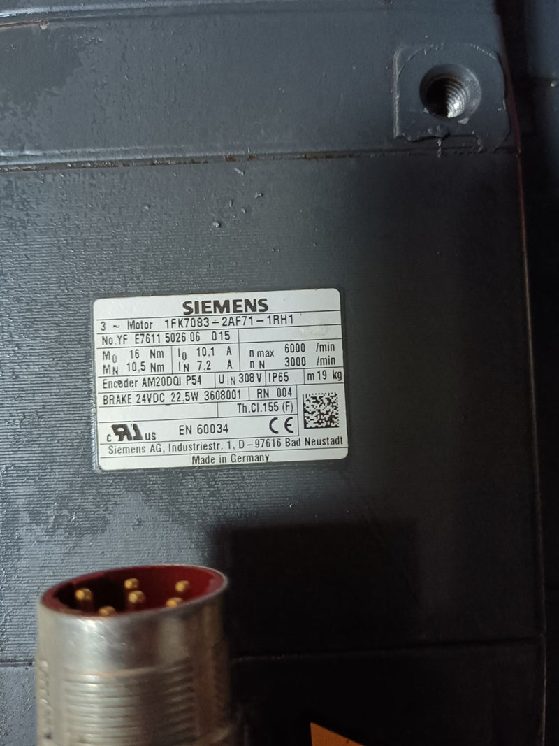 1 PC used For Siemens  1FK7083-2AF71-1RH1