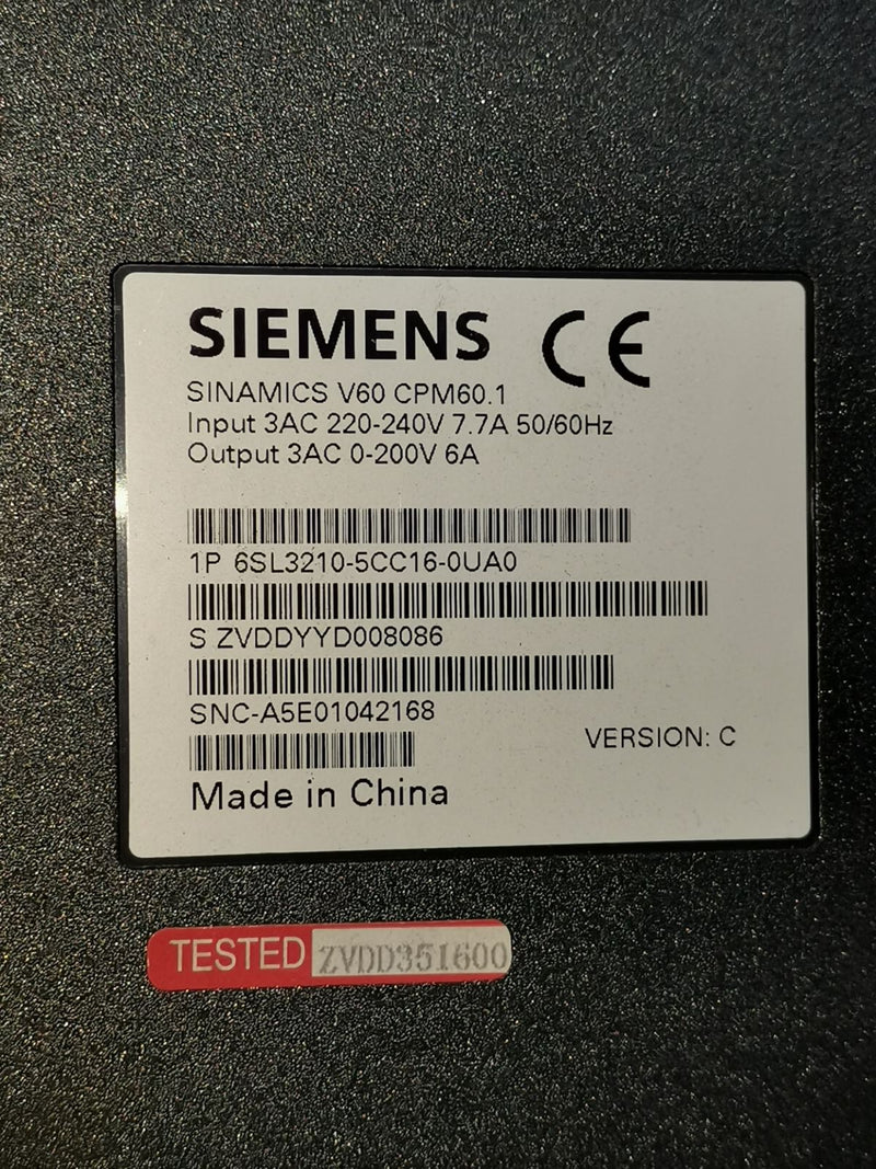 1 PC used For SIEMENS 6SL3210-5CC16-0UA0