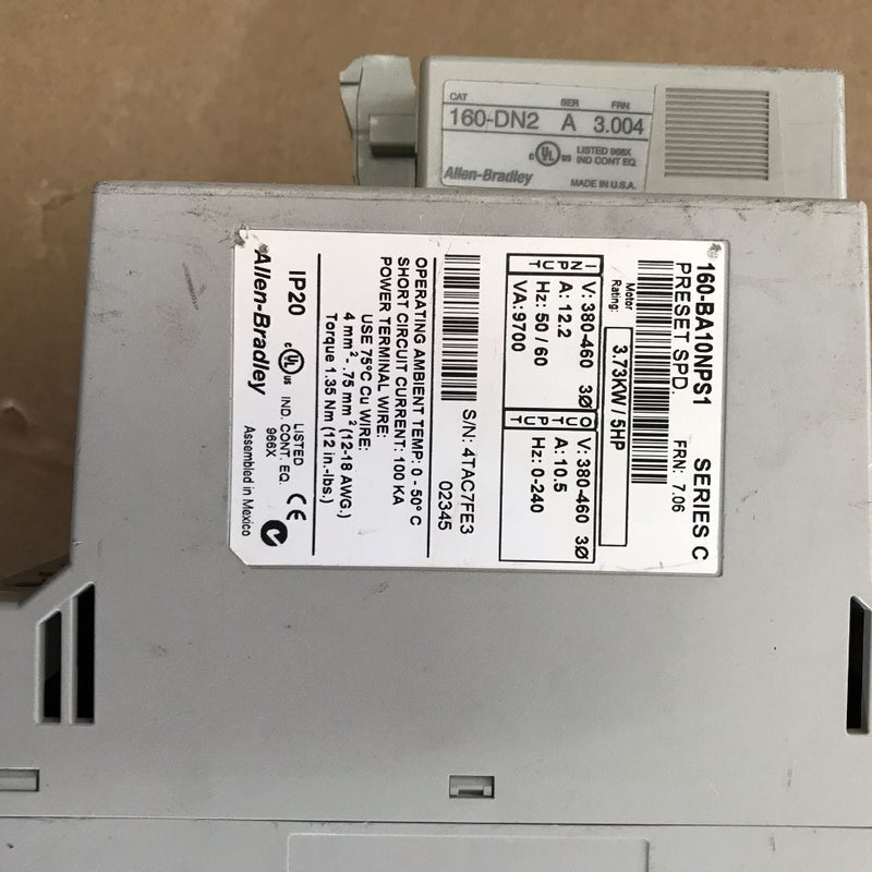 1PC  Allen Bradley 160-BA10NPS1used