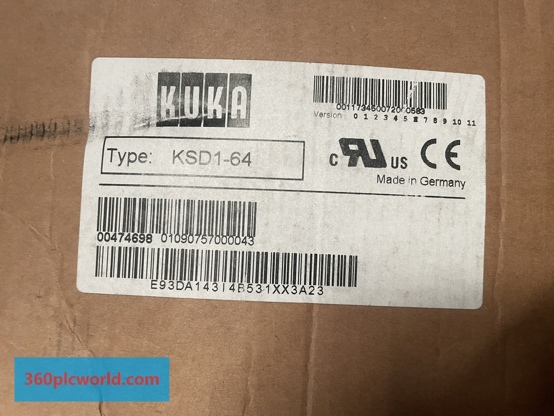 KUKA KSD1-64 New Robotics & Motion Control