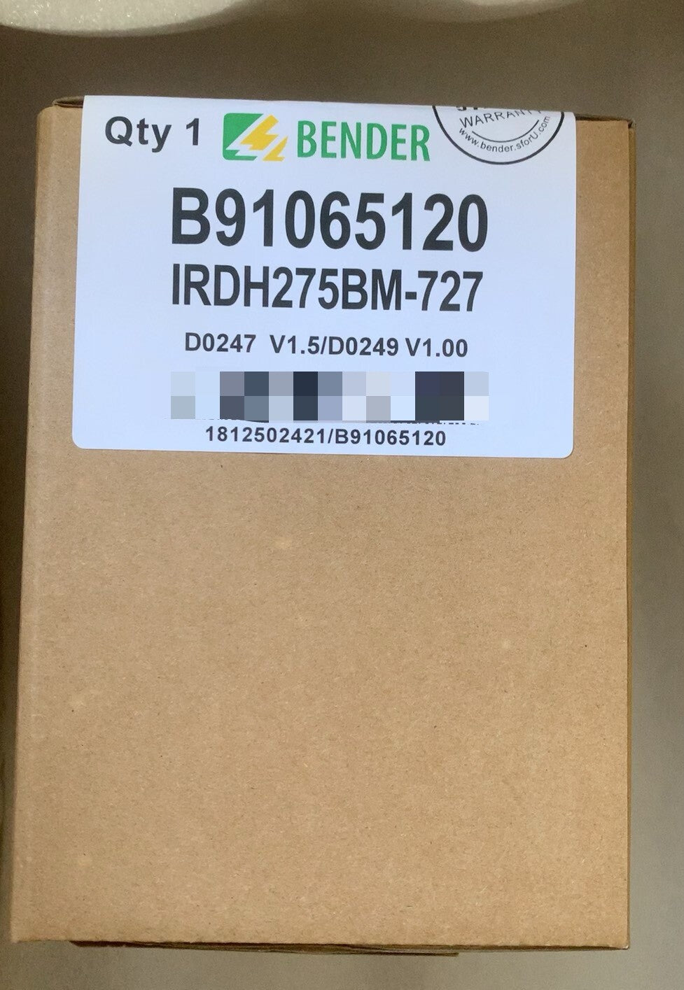 Bender IRDH275BM-727 New Industrial Automation Spare Part for Industrial Automation