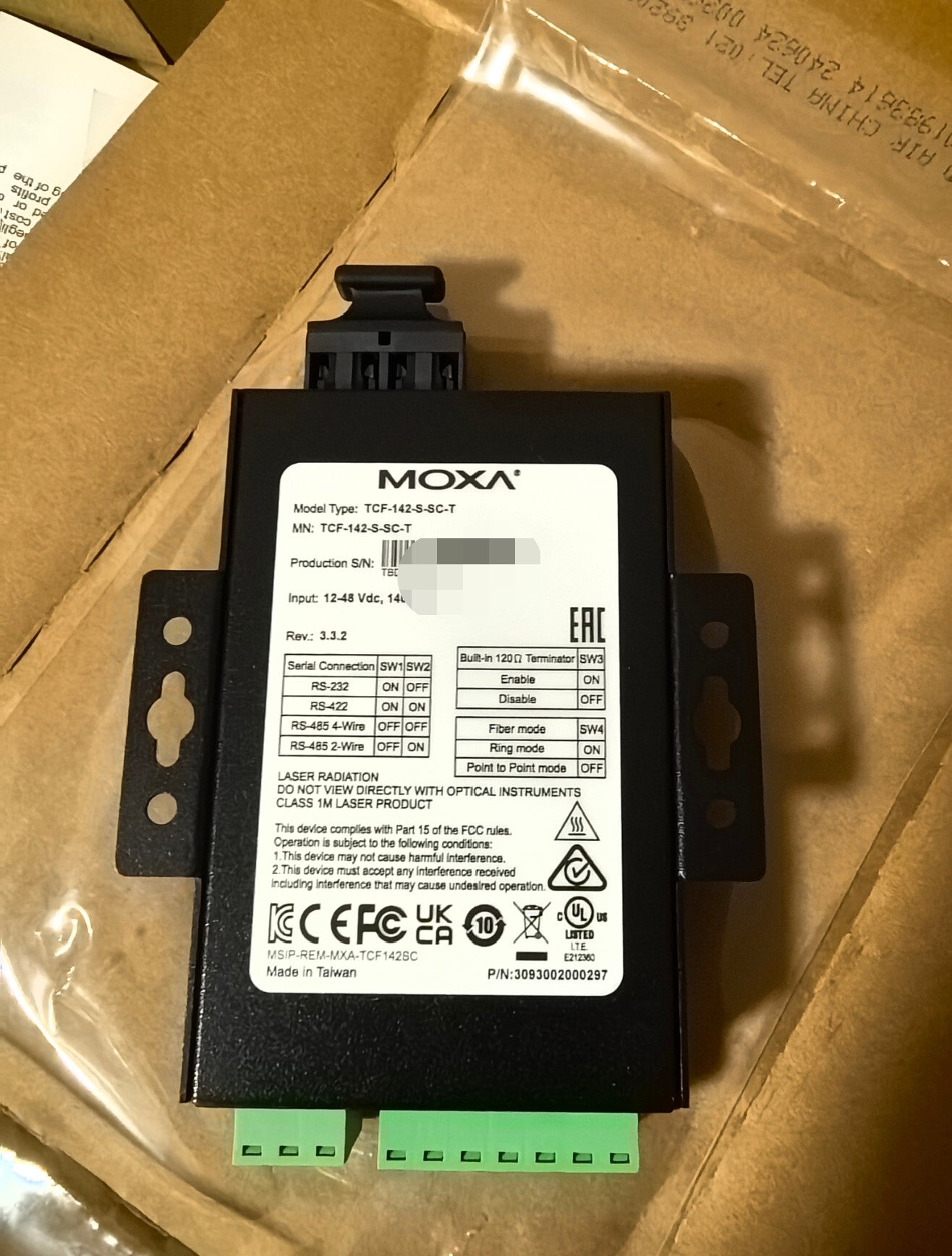 MOXA TCF-142-S-SC-T New Obsolete Industrial Spare Parts Industrial Automation