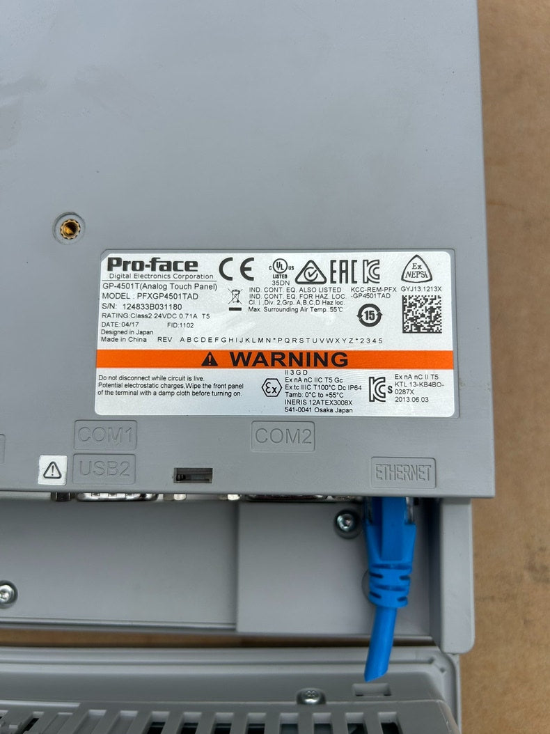 Proface PFXGP4501TAD Used PLC HMI Module for Industrial Automation