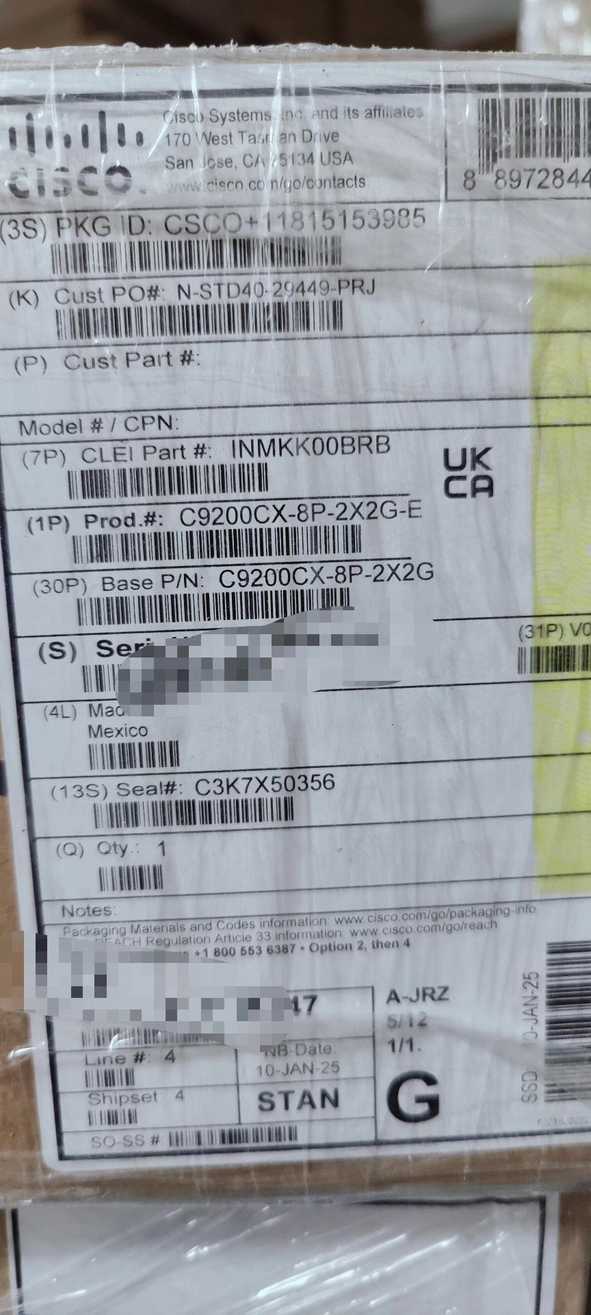 Cisco C9200CX-8P-2X2G-E New Industrial Automation Spare Part for Industrial Automation