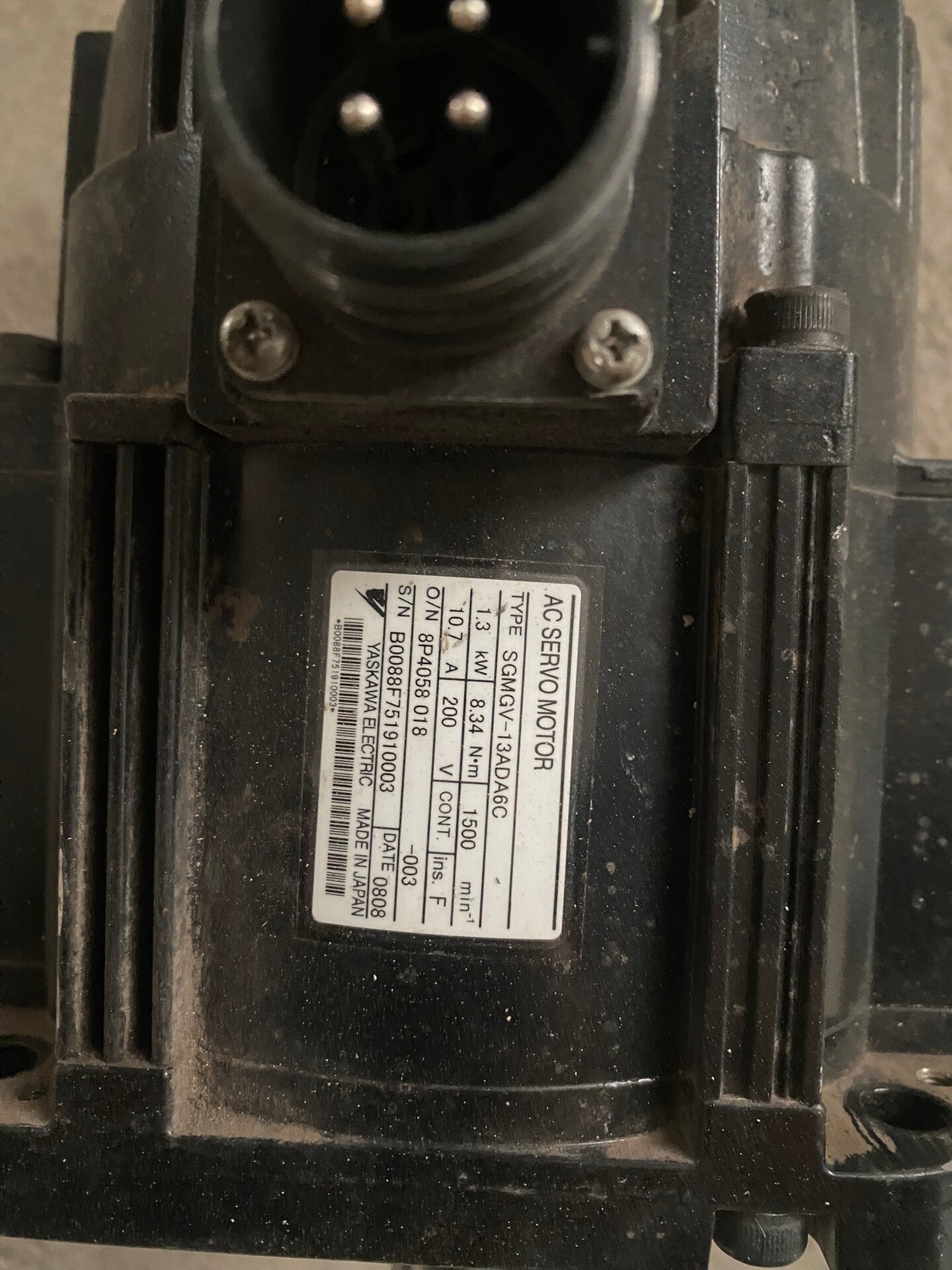 Yaskawa SGMGV-13ADA6C Used Servo Drive Motor for Industrial Automation