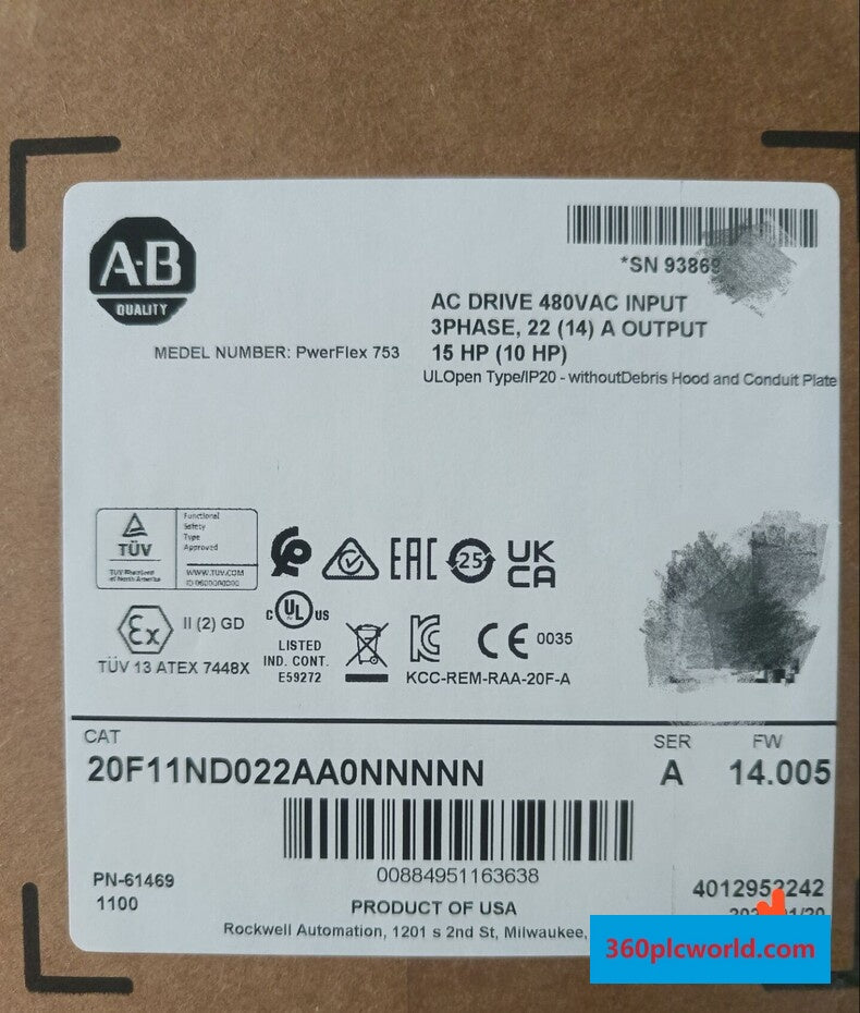 Allen Bradley 20F11ND022AA0NNNNN New Industrial Automation Spare Part for Industrial Automation