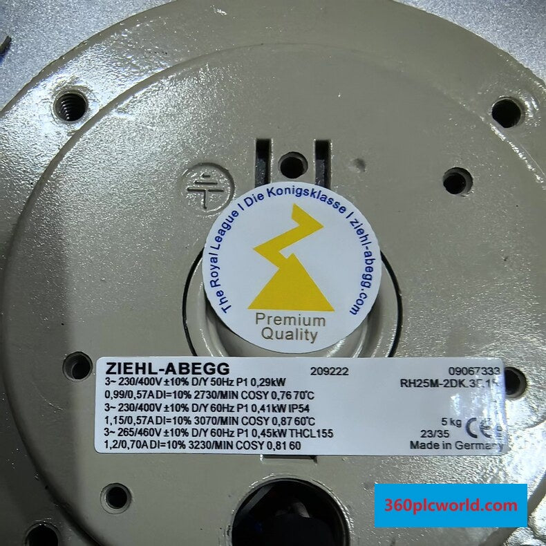 Ziehl-Abegg RH25M-2DK.3F.1R Used Industrial Automation Spare Part for Industrial Automation