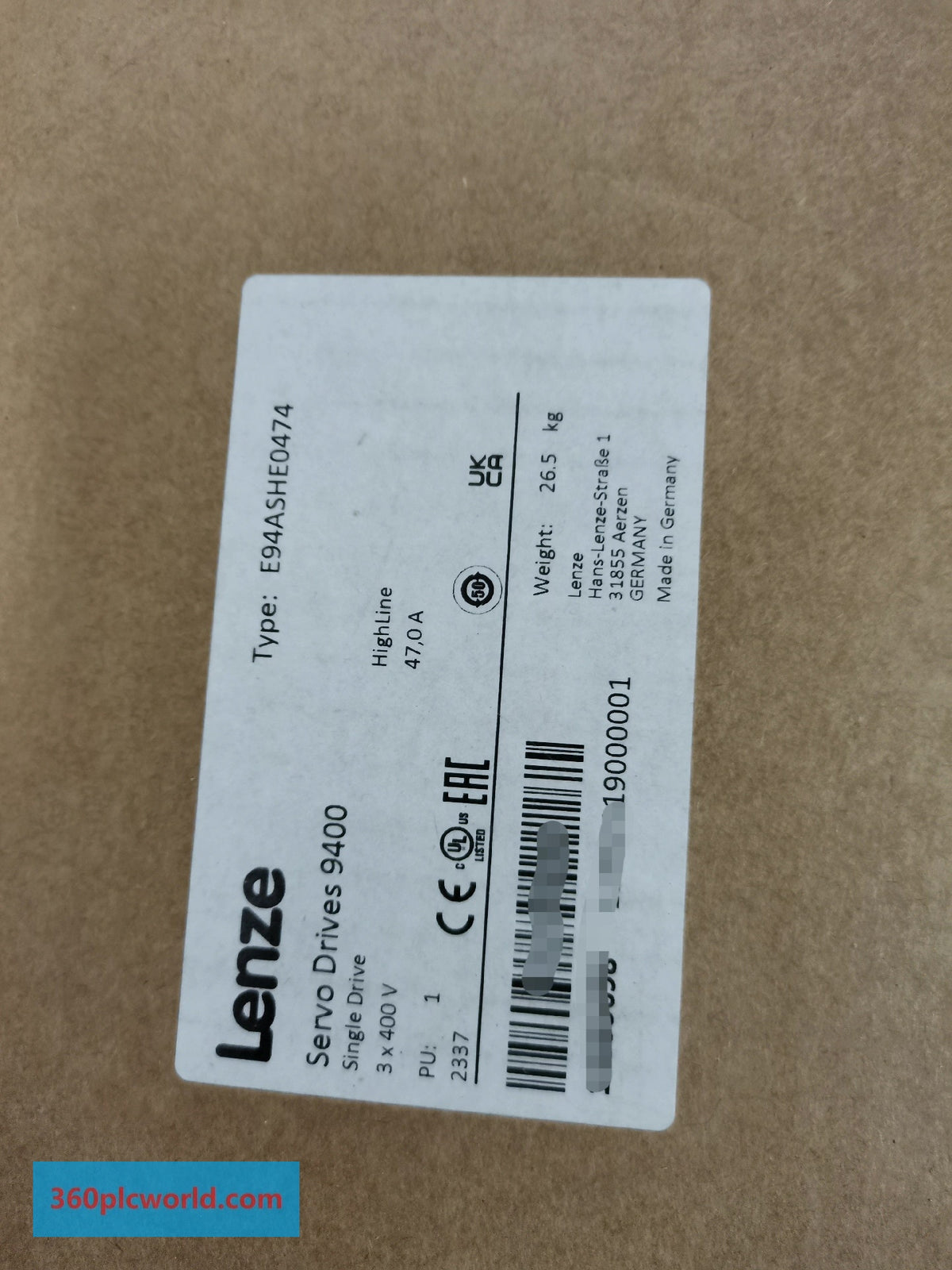 Lenze E94ASHE0474 New Obsolete Industrial Spare Parts