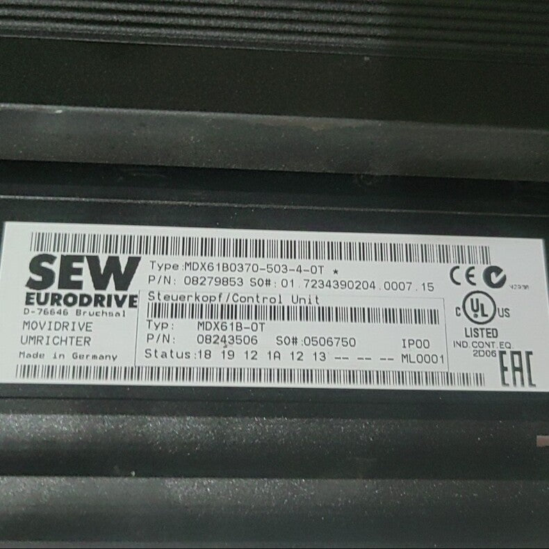 SEW MDX61B0370-503-4-0T Used Industrial Automation Spare Part for Industrial Automation