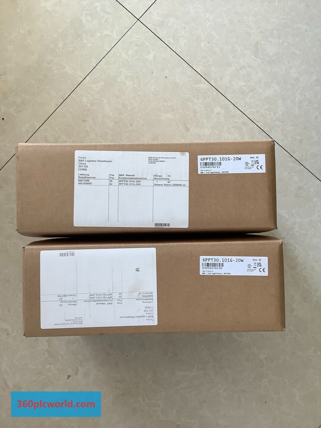 B&R 6PPT30.101G-20W New PLC, DCS & HMI