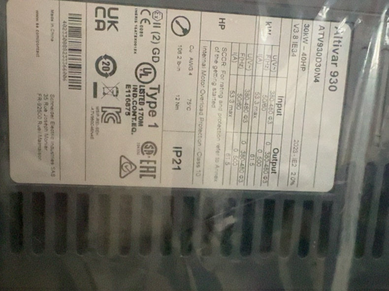 Schneider ATV930D30N4 New Servo Drive Motor for Industrial Automation