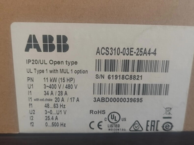 ABB ACS310-03E-25A4-4 New Servo Drive Motor for Industrial Automation