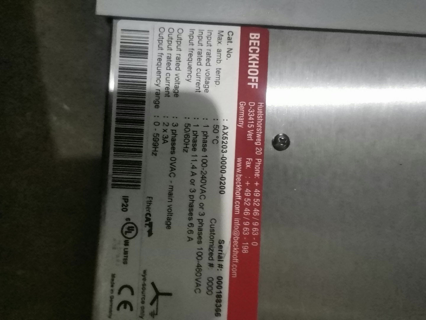 Beckhoff AX5103-0000-0202 Used Industrial Automation Spare Part for Industrial Automation