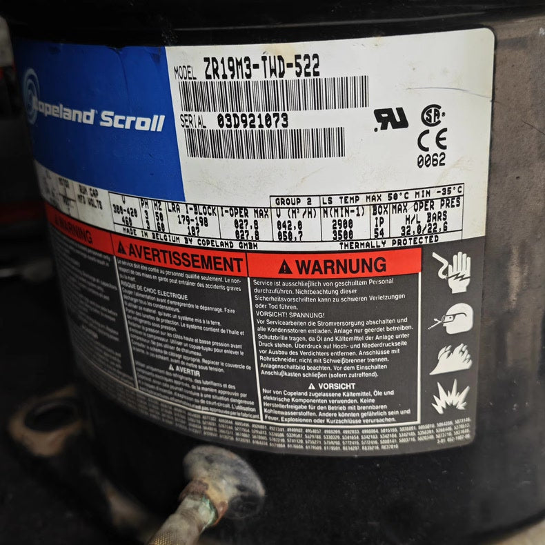 Copeland ZR19M3-TWD-522 Used Industrial Automation Spare Part for Industrial Automation